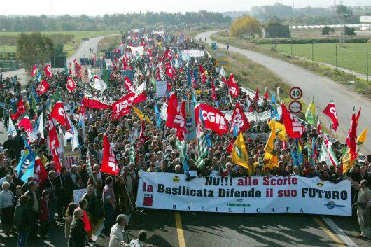 La protesta di Scanzano, novembre 2003