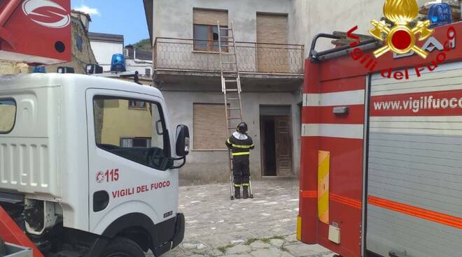 Intervento Vigili del Fuoco a San Costantino Albanese